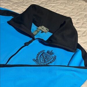 Lauren Ralph Lauren Turquoise and Black Bomber style Jacket.